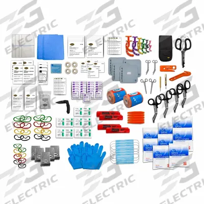 EMI Trauma Response Refill Kit: 190 Components, Plastic, Poly Bag, Clear, Medication Included - Trauma Kit Refills