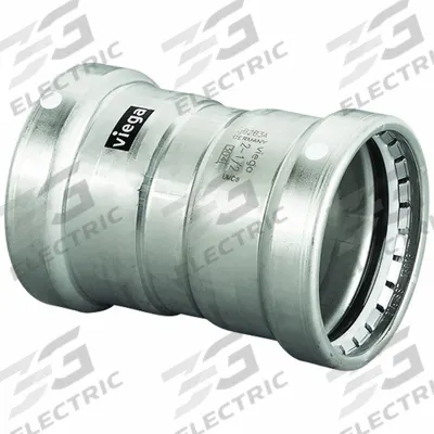 VIEGA MEGAPRESS Crimp Coupling Fitting: 2 1/2 in Pipe x 2 1/2 in Pipe Size - Stainless Steel Press Fittings