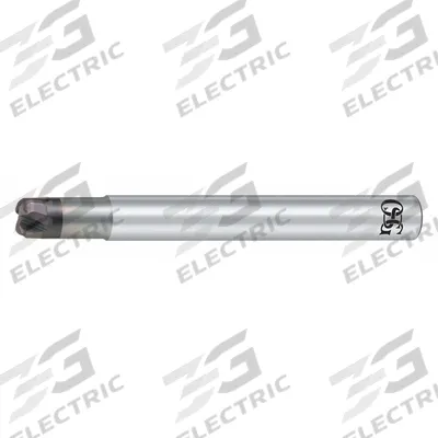 OSG Corner Radius End Mill: Carbide, WXS Coated, 3 Flute, 1/8" Mill Dia, 0.06" LOC - High-Feed Carbide Corner-Radius End Mills for Hardened Materials