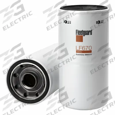 FLEETGUARD Automotive Oil Filter: B96, LF670, 1 1/2"-12 UNS-2B Thread Size - Spin-On Oil Filters