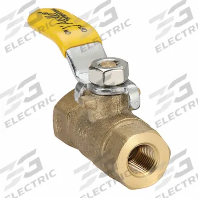 APOLLO Manual Two-Way Ball Valve: 1/8 in, Brass, Straight, FNPT x FNPT - Mini Brass Ball Valves