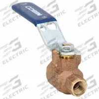 NIBCO Manual Two-Way Ball Valve: 1/4 in, Bronze, Straight, FNPT x FNPT, 600 psi Max. Pressure (CWP) (MPN T58570-1/4). Key specifications — Brand: NIBCO; Handle: Lever.