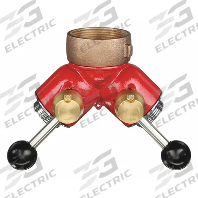 MOON AMERICAN Fire Hose Adapter: NH x NST, Brass, Wye Valve Body, Female x Male, Female NH - Fire Hydrant & Standpipe Ball Valve Adapters