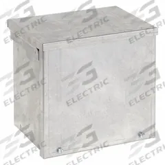 HOFFMAN Enclosure: Steel, 8 in x 8 in x 6 in, 3R, Solid Cover, Screw On, Included, Galvanized (MPN A8R86GV). Key specifications — Brand: HOFFMAN; Closure Method: Screws; Knockouts: Included.