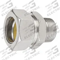 Rigid Compression Connector: 316 Stainless Steel, 2 in Trade Size, 2 9/16 in Overall Lg (MPN S62000MC00). Key specifications — Trade Size: 2 in; Overall Length: 2-9/16 in; Material: 316 Stainless Steel; Finish: Polished; For Use With: RMC; Thread Size: 2"-11-1/2; Thread Type: NPS; Insulated: No.