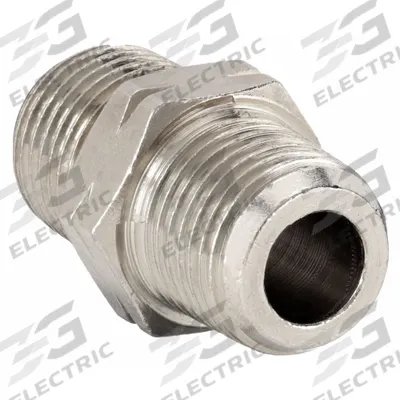 AIGNEP USA Metal Pipe Straight: Straight, 1/4 in x 1/4 in - Nickel-Plated Threaded Low-Pressure Pipe Fittings
