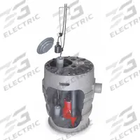 LIBERTY PUMPS Sewage Ejector System: 41 gal, 1/2 hp, 208/230V AC, 160 gpm Flow Rate @ 10' of Head (MPN P372LE52/A2). Key specifications — Rated Voltage: 208/230V AC; Discharge Location: Top; Brand: LIBERTY PUMPS; Switch: Piggyback Tether Float.