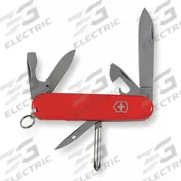 VICTORINOX SWISS ARMY Folding Knife: 5 Tools, 3 1/2 in Closed Lg, 6 1/4 in Open Lg, Stainless Steel (MPN 1.4603.B1). Key specifications — attr15951: VICTORINOX SWISS ARMY; attr10312: Red; attr15963: Plastic; attr15981: Tinker; attr15985: Stainless Steel; attr15986: Tweezers; attr519229: Pocket-Size; attr519230: Blade.