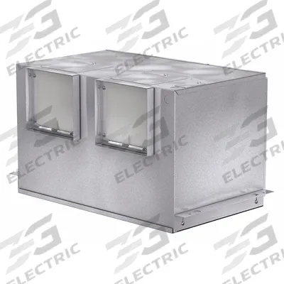 Dayton In-Line Ceiling Exhaust Fan: 857 cfm @ 0.100 in SP, Square Duct, 8 in x 8 in - Rectangular Duct High-Efficiency Inline Cabinet Fans