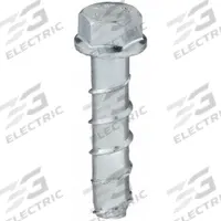 APPROVED VENDOR Screw Anchor: 1 3/4 in Overall Lg, 3/8 in Dia, Steel, External Hex, Hex, 50 PK (MPN U70520.037.0175). Key specifications — Material Grade/Class: Case Hardened; Removable: Removable; System of Measurement: Inch; Brand: APPROVED VENDOR; Screw Anchor Type: Concrete Screw Anchor.