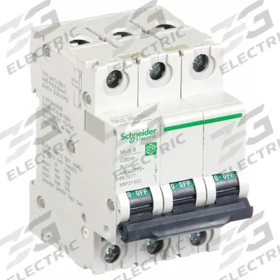 SCHNEIDER Supplementary Protector: 2 A Amps, 14kA at 240V AC, Screw Clamp - B-Curve, 3-Pole UL1077 DIN Rail-Mount Supplementary Protectors
