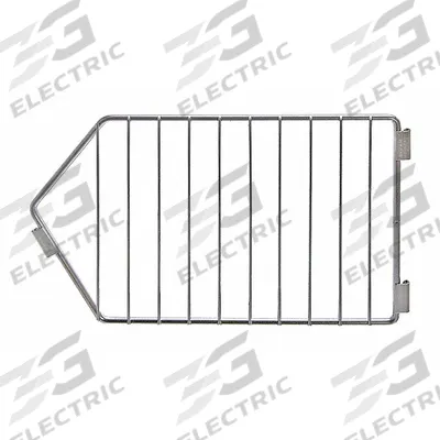 APPROVED VENDOR Modular Stacking Basket Divider: 1/4 in x 14 in x 9 in, Steel, Chrome - Basket Dividers for Wire Shelving