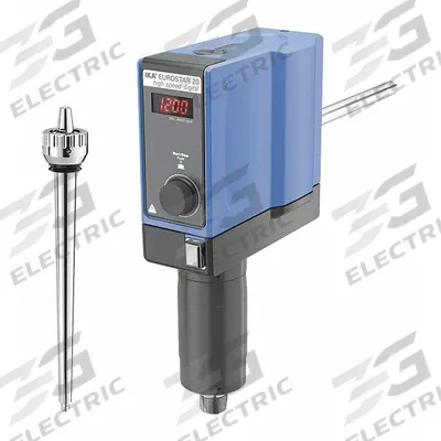 IKA Overhead Mixer: 6,000 RPM Max Speed, 20 N-cm, 10,000 cps Max Viscosity - Low-Torque Overhead Stirrers