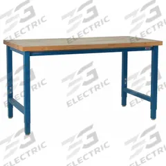 BENCHPRO Workbench: Fixed Ht, Butcher Block, 96 in x 36 in, 6,600 lb Overall Load Capacity, Blue (MPN KW3696). Key specifications — Brand: BENCHPRO.
