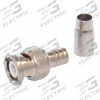 DOLPHIN COMPONENTS CORP Coaxial Connector: Male, Connector, Silver, Crimp-On (2 Piece), RG-6, 10 PK (MPN DC-88-5). Key specifications — attr930438: Connector; attr930422: DOLPHIN COMPONENTS CORP; attr930423: Silver; attr930429: Nickel-Plated; attr930430: Male.