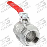 APPROVED VENDOR Manual Two-Way Ball Valve: 1 1/2 in, Chrome-Plated Brass, Straight, FIP x FIP, Lever (MPN 107-827-CP). Key specifications — Brand: APPROVED VENDOR; Handle: Lever.