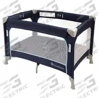 FOUNDATIONS Play Yard Crib: 40 1/4 in Overall Lg, 28 1/2 in Overall Wd, 29 1/2 in Overall Ht, Steel (MPN 1456037). Key specifications — Color: Blue; Material: Steel; Brand: FOUNDATIONS; Product Type: Play Yard Crib; Side Configuration: Mesh Side Rail.