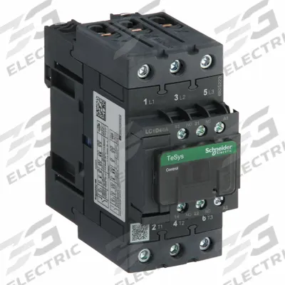 SCHNEIDER Magnetic Contactor: Non-Reversing, 3 Poles, 3NO Contacts, 40 A - Non-Reversing IEC Contactors