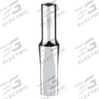 MILWAUKEE Deep Well Socket: SAE, 1/4 in Drive Size, 3/16 in Socket Size, 6-Point, Deep, Chrome (MPN 45-34-9012). Key specifications — attr1204417: MILWAUKEE; attr1204392: Chrome.