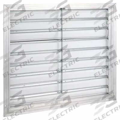 Dayton 39"H-W 5.75"L Alu Wall Backdraft Damper: For 36 in Fan, Single Panel, 39 in H - Wall-Mount Backdraft Dampers