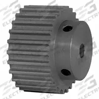 DAYTON Timing Pulley: Curvilinear, Fixed, For 15 mm Belt Wd, 26 Teeth, 5 mm Pitch, Aluminum (MPN 26-5M15-6A3). Key specifications — Brand: DAYTON; Finish: Clear Anodized; For Belt Series: Powerhouse®.