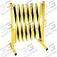 APPROVED VENDOR Portable Barricade: Accordion, Stationary, 37 1/2 in Ht, 11 1/3 ft Expanded Lg (MPN 22NY09). Key specifications — attr193635: APPROVED VENDOR; attr982495: Stationary; attr982499: Steel; attr982502: No Legend; attr982505: Stationary Foot; attr982507: Powder Coated; attr982518: No.