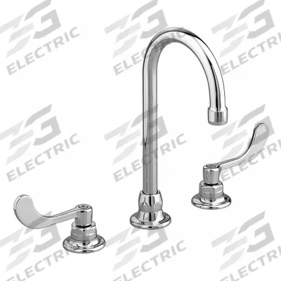 AMERICAN STANDARD Gooseneck Kitchen/Bathroom Faucet: Monterrey, Brass, Chrome Finish - Widespread Handle Bathroom Faucets