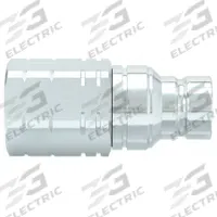 HANSEN Hydraulic Quick Connect Hose Coupling: 3/4 in, Steel, 105 lpm Max. Flow Rate, Push-to-Connect (MPN 19FFP75). Key specifications — Coupling Locking Type: Push-to-Connect; Body Material: Steel; Thread Size: 3/4"-14; Brand: HANSEN.