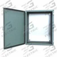 HAMMOND Electrical Enclosure: Steel, 30 in x 24 in x 12 in, NEMA 12/13, w/Panel, Solid Cover, Hinged (MPN 1418K12). Key specifications — Brand: HAMMOND; Closure Method: Clamps; Knockouts: Not Included.
