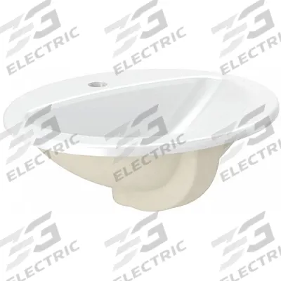 SLOAN Bathroom Sink: White, Ceramic, 20 in Overall Lg, 17 in Overall Wd, 1 Faucet Holes - Countertop Bathroom Sinks without Faucets