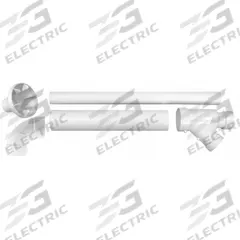 RHEEM Concentric Vent Termination: 3 in Connection Size, Horizontal/Vertical, 8 in Overall Lg (MPN SP20245). Key specifications — For BTU Range: Up to 199K BTU; Mounting Orientation: Vertical; Manufacturer Part Number: SP20245; Vent Connection Size: 3 in; Product Type: Concentric Vent Termination; Brand: RHEEM.