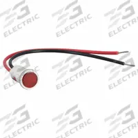 DAYTON Flush Panel Light: 12 mm Panel Mounting Hole Dia, LED, Flush Head (MPN 22NY44). Key specifications — Brand: DAYTON; Electrical Connection: 6 in Wire Leads.