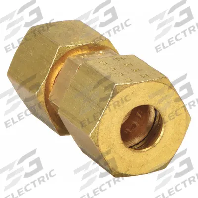LEGRIS Compression Fitting Union: 4 mm OD x 4 mm OD Fitting Size, Compression x Compression - Standard Sleeve Brass Compression Fittings