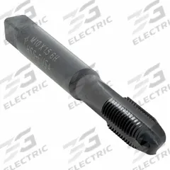CLEVELAND Spiral Point Tap: M10x1.5 Metric, 6H, 3 Flute, Plug Chamfer, Black Oxide Cobalt (MPN C86243)