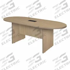 REGENCY Conference Table: Oval, Laminate/Melamine, Noble Oak, 71 in Overall Lg, 35 in Overall Wd (MPN LCTRT7135NO). Key specifications — attr987891: Slab Leg; attr987894: Laminate; attr987867: PVC; attr987857: REGENCY; attr987872: Laminate.
