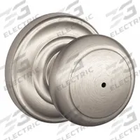 SCHLAGE RESIDENTIAL Door Lockset: Privacy Knob Locksets, Nickel (MPN F40 AND 619 AND). Key specifications — Lockset Style: Andover.