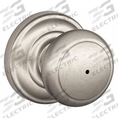 SCHLAGE RESIDENTIAL Door Lockset: Privacy Knob Locksets, Nickel (MPN F40 AND 619 AND). Key specifications — Lockset Style: Andover.