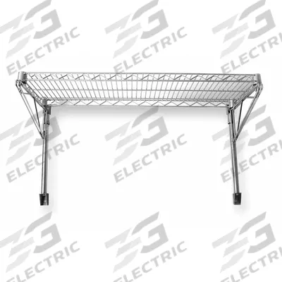 APPROVED VENDOR Wire Wall Shelf: 36 in x 18 in, 1 Shelves, 250 lb Load Capacity per Shelf - Adjustable-Height Steel Wire Wall-Mount Shelving