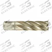 CLEVELAND Annular Cutter: 13/16 in Cutter Dia, 2 in Max Cutting Dp, Pilot Pin Included, Weldon Flat (MPN C34082). Key specifications — attr253884: Yes; attr253885: Bright (Uncoated); attr253886: High Speed Steel; attr253887: Weldon Flat; attr253888: Fractional Inch; attr277149: CLEVELAND.