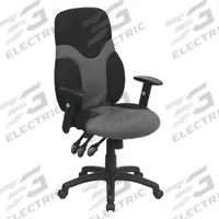 FLASH FURNITURE Office Chair: Abbott, Ht, Black, Mesh Material, 25 1/2 in Back Ht, 21 1/2 in Seat Wd (MPN BT-6001-GYBK-GG). Key specifications — attr995518: Abbott; attr982877: Black; attr982913: Yes; attr982865: Black; attr982870: FLASH FURNITURE; attr982901: Black.