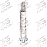 FORTUNA Reusable Glass Syringe: 5 mL Capacity - mL, Luer Lock, Borosilicate Glass, Reusable (MPN 7.140-33). Key specifications — Attachment Type: Luer Lock; Plunger Material: Borosilicate Glass; Tip Material: Borosilicate Glass; Barrel Material: Borosilicate Glass; Brand: FORTUNA; Compatible Needles: Sharp, Tri-Bevel Needles; Includes Needles: No; Replaceable Tip: No.