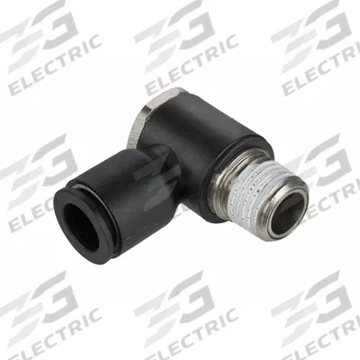 LEGRIS Push-Fit Adapter Fitting: 1/4 in Pipe x 12 mm OD Size, BSPT x Push-to-Connect - Nylon & Nickel-Plated Brass Tube Fittings