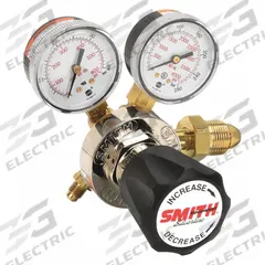 SMITH EQUIPMENT Gas Regulator: Single Stage, CGA 580 Inlet, 7/16"-20 Flared Tube Outlet, 450 psig (MPN 30-450-580). Key specifications — attr169785: SMITH EQUIPMENT; attr169782: 30-450-580; attr169806: Neoprene; attr215245: 7/16"-20 Flared Tube; attr868787: CGA 580.
