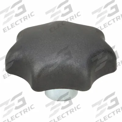 KIPP Hand Knob: 7 Point, Plastic w/ Steel Thread, M12 Thread, 17 mm Thread Lg - 7-Arm Knobs with Threaded Hole