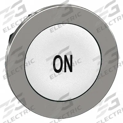 SCHNEIDER Push Button Head: 30 mm Panel Size, Non-Illuminated, Metallic, On - Heads for Push Buttons