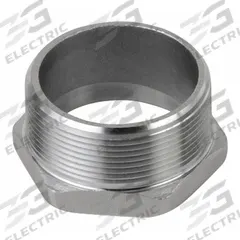 CALBRITE Threaded Chase Nipple: 2 1/2 in Trade Size, 316 Stainless Steel, 1 15/16 in Overall Lg (MPN S62500CH00). Key specifications — Standards: UL; Thread Size: 2-1/2"-8; Thread Type: NPT; Brand: CALBRITE; Finish: Polished; Material: 316 Stainless Steel; Item: Box Connector.