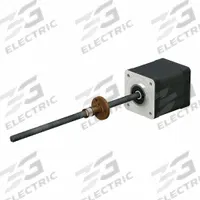 PBC LINEAR Precision Lead Screw: Lead Screw Assembly, Anti-Backlash, PTFE, Stainless Steel, 300, B (MPN LSR0601T-0100-RCF-080-NNN-N). Key specifications — Motor IP Rating: IP40; Motor Length: 29.5 mm; Nut Shape: Round; Nut Type: Anti-Backlash; Phase: 2; Rated Current: 0.4 A; Steps per Revolution: 200; Brand: PBC LINEAR.