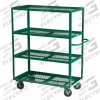 LITTLE GIANT Utility Cart: 1,600 lb, 4 Shelves, 60 in L x 30 in W Shelf, 16 in Between Shelves, Flat (MPN 4MLP-3060-6MR-G). Key specifications — Brand: LITTLE GIANT; Caster Wheel/Tread Material: Rubber; Caster/Wheel Configuration: (2) Rigid.