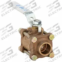 APOLLO Manual Two-Way Ball Valve: 3/4 in Size, Bronze, Straight, Sweat x Sweat, Full Port Ball Port (MPN 82LF24401). Key specifications — Brand: APOLLO; Handle: Lever.