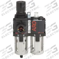 ARO Filter/Regulator/Lubricator: 1/4 in NPT, 58 cfm, 150 psi Max Op Pressure, 5 micron, 1500 Series (MPN C38221-600). Key specifications — attr109588: 1500; attr109524: ARO.